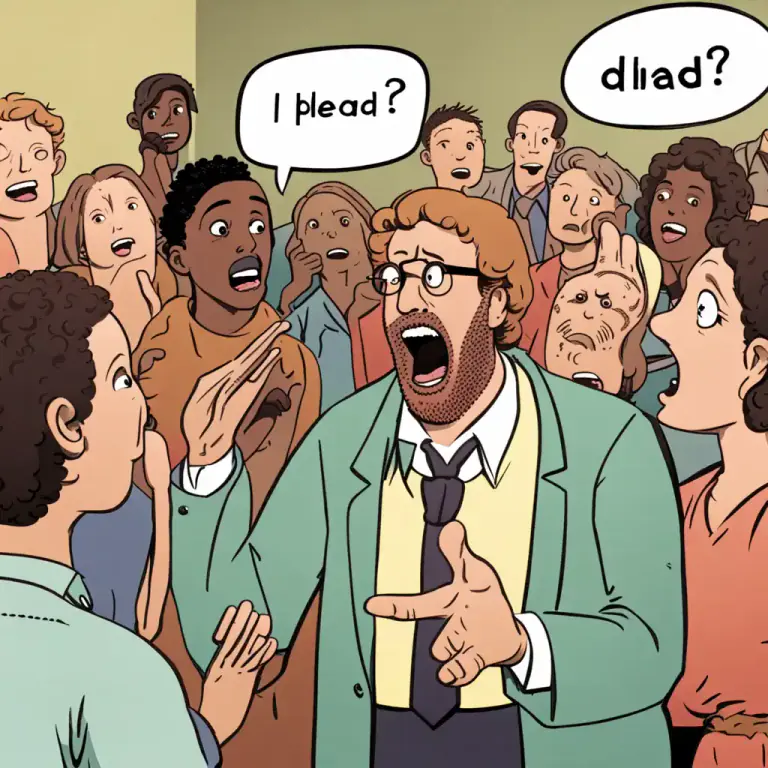 Visual representation of "take/plead the fifth" - In everyday conversation, to refuse to answer a question, often because the answer could make you embarrassed or is private.