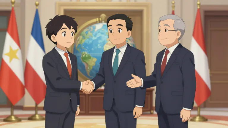 Visual representation of "diplomat" - A person who works to maintain good relations between their country and other countries.