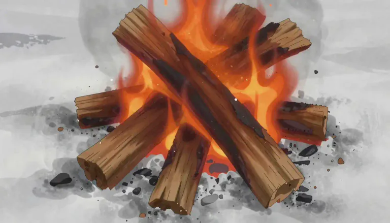 Visual representation of "ash" - The powdery residue left after the burning of a substance