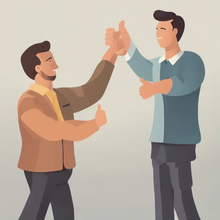 Visual representation of "way to go!" - Used to express approval or congratulate someone