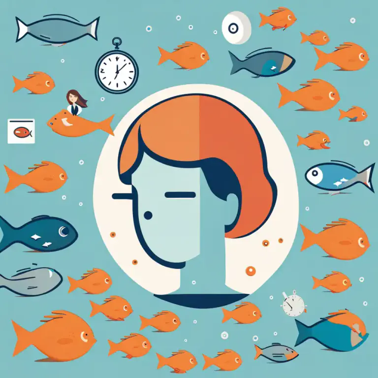 Visual representation of "have bigger/other fish to fry" - To have more important things to do or more important topics to deal with