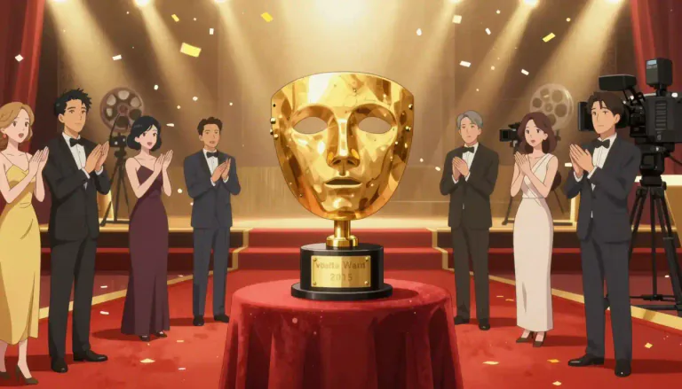 Visual representation of "bafta" - It's an award given by the British Academy of Film and Television Arts for achievements in film, television, and games.