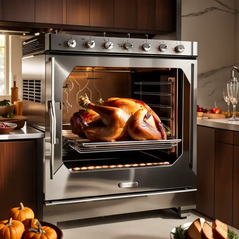 Visual representation of "rotisserie" - A small oven or broiler equipped with a rotating spit on which food cooks as it turns.