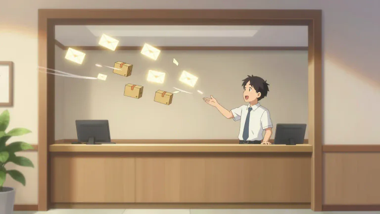 Visual representation of "incoming" - Coming or being sent to a place or person