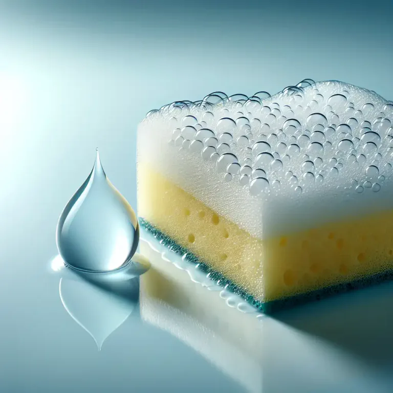 Visual representation of "detergent" - Having cleaning properties