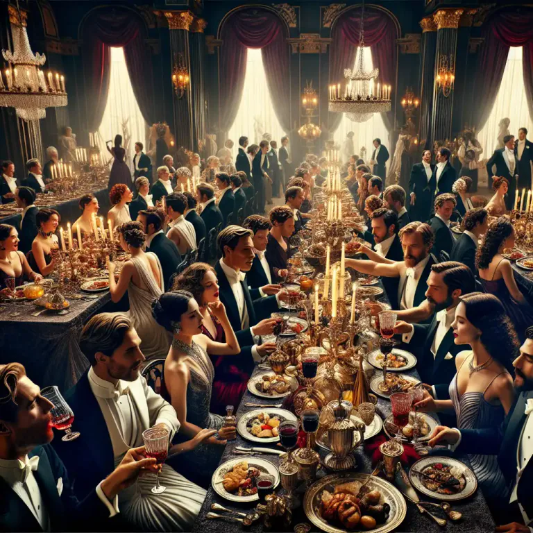 Visual representation of "decadent" - A person who indulges in pleasure and luxury, often excessively or in decline of their morals