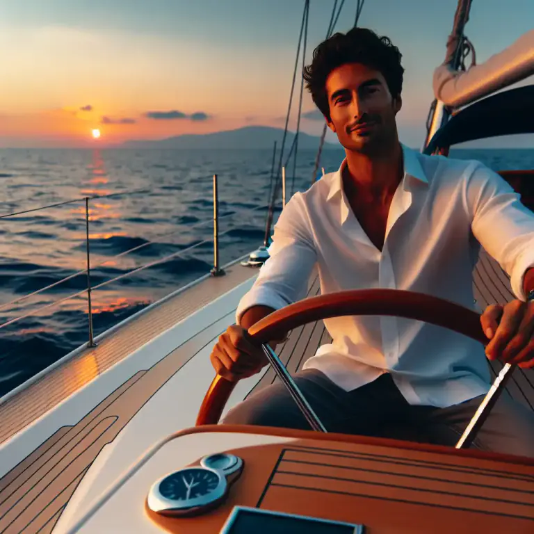 Visual representation of "yacht" - A sailing vessel used for private cruising, racing, or other noncommercial purposes.