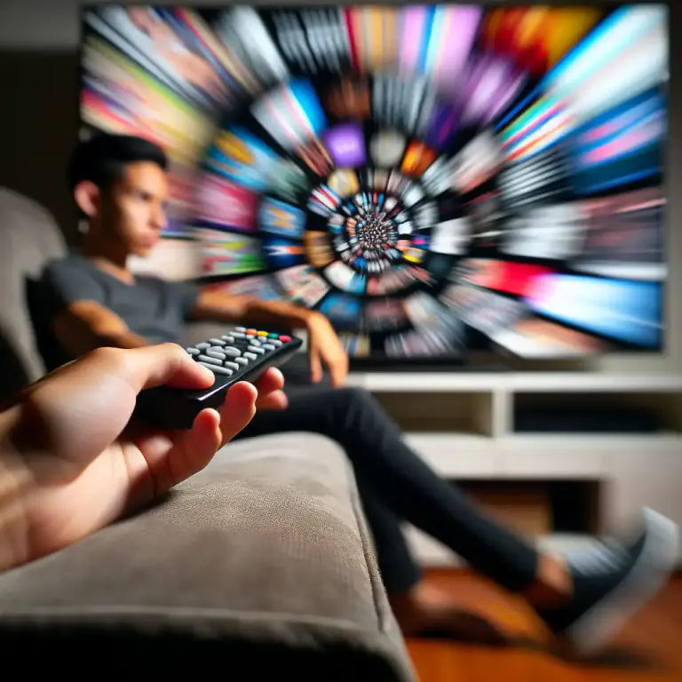 Visual representation of "zap" - To change channels or videos quickly