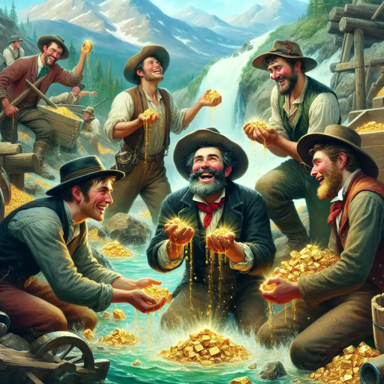 Visual representation of "bonanza" - A source of great and sudden wealth or luck; a spectacular windfall