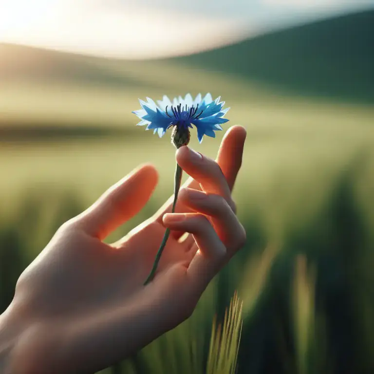 Visual representation of "bluebottle" - A plant with blue flowers also known as cornflower