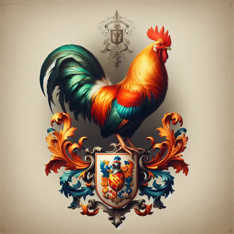 Visual representation of "cockerel" - Used as a symbol or emblem
