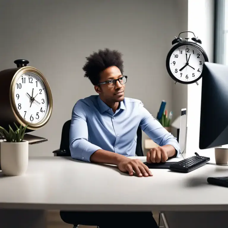 Visual representation of "knock off" - To stop working after a period of work