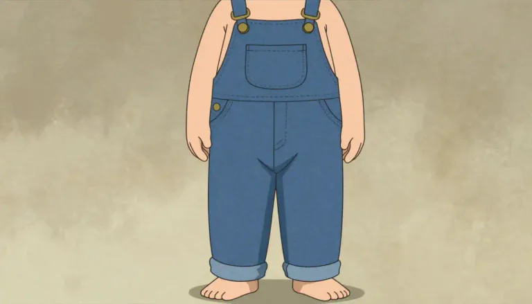 Visual representation of "dungarees" - Loose, strong type of trousers, usually made of denim, with a piece of cloth that covers the chest and held up by straps over the shoulders
