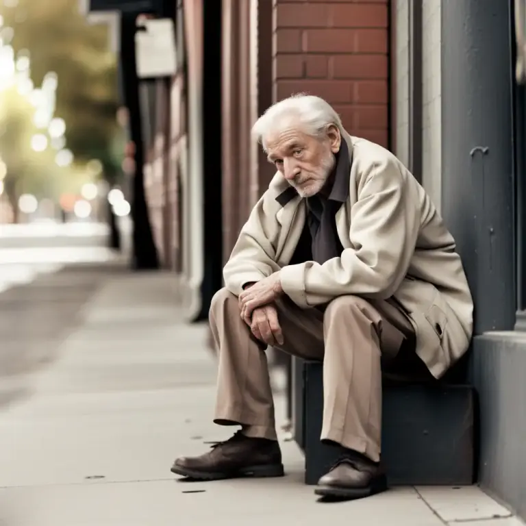Visual representation of "pauper" - A person who has no money and owns nothing