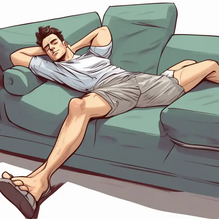 Visual representation of "spread yourself out" - To physically extend your body over a larger area or space.