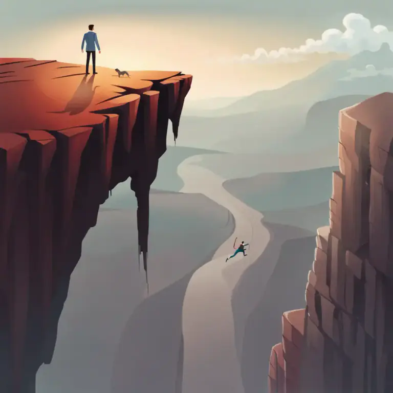 Visual representation of "risky" - Chance of failure or loss