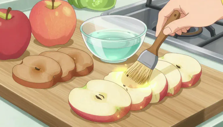Visual representation of "ascorbic" - A chemical compound often used in cooking and food preservation to prevent oxidation and spoilage.