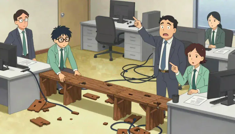 Visual representation of "incoordination" - The lack of effective interaction between teams or departments that can lead to confusion or inefficient outcomes.