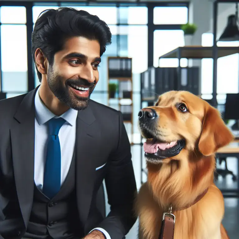 Visual representation of "like a dog" - Showing loyalty and affection, just like a dog.
