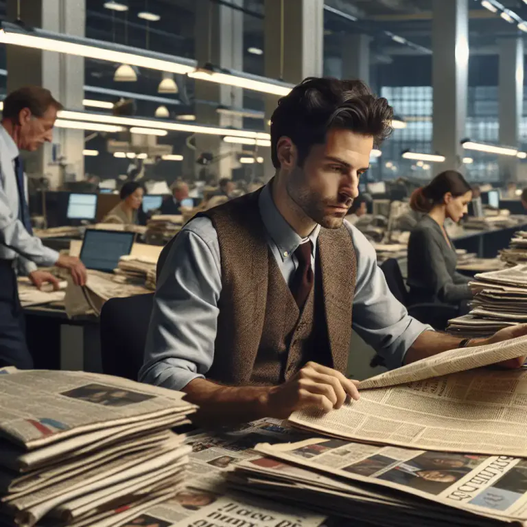 Visual representation of "editor" - Someone who decides what will appear in a newspaper or magazine.