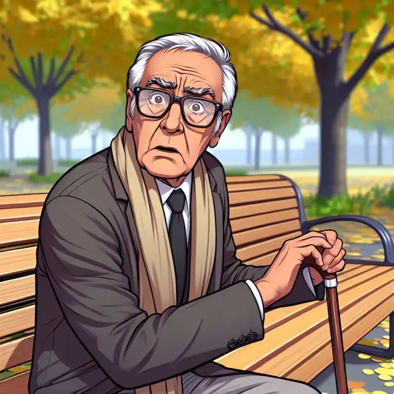 Visual representation of "senility" - A state of reduced mental and physical strength or capacity, often connected with old age.
