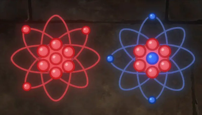 Visual representation of "isotope" - An isotope is one of two or more forms of an element that have the same number of protons but different numbers of neutrons.