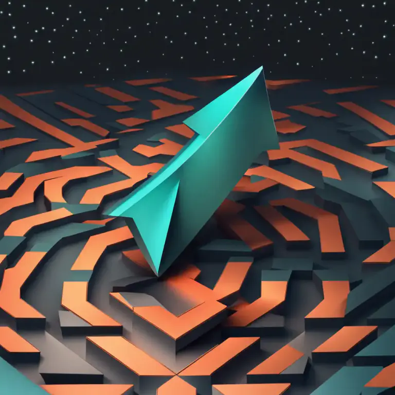 Visual representation of "direction" - A line or course along which something is moving in space