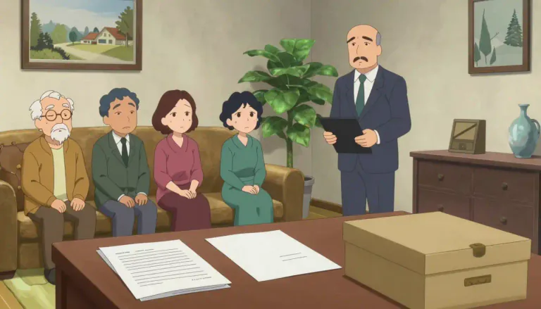 Visual representation of "intestacy" - The condition of not having a legal will when a person dies.
