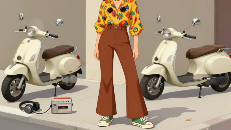 Visual representation of "retro" - In a way that is old-fashioned or out of date