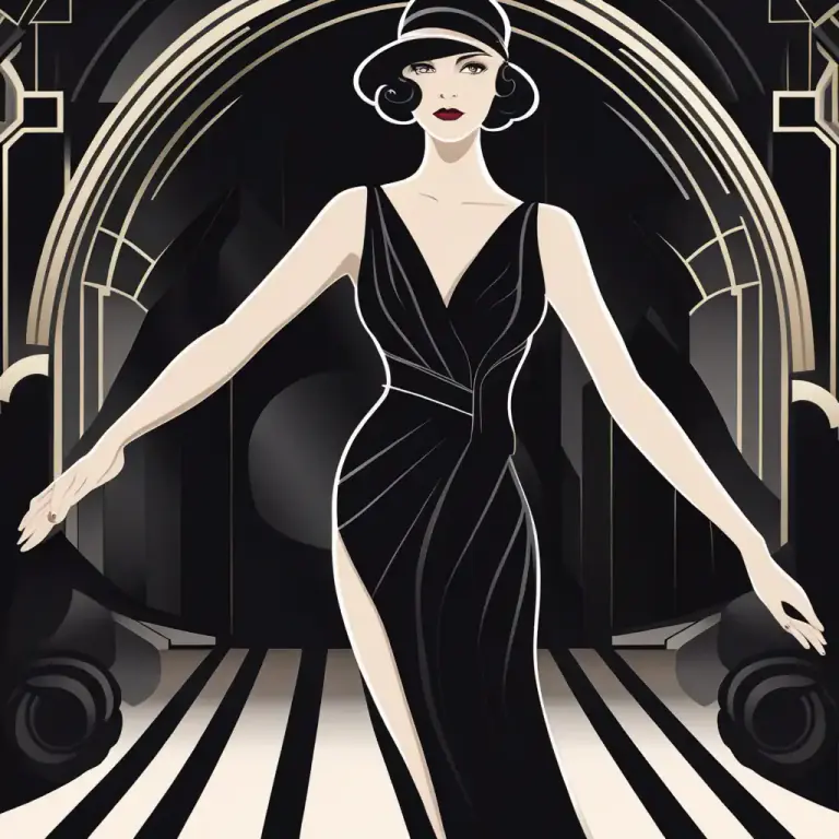 Visual representation of "noir" - Black in color, specifically in relation to French art, literature, film, or fashion.