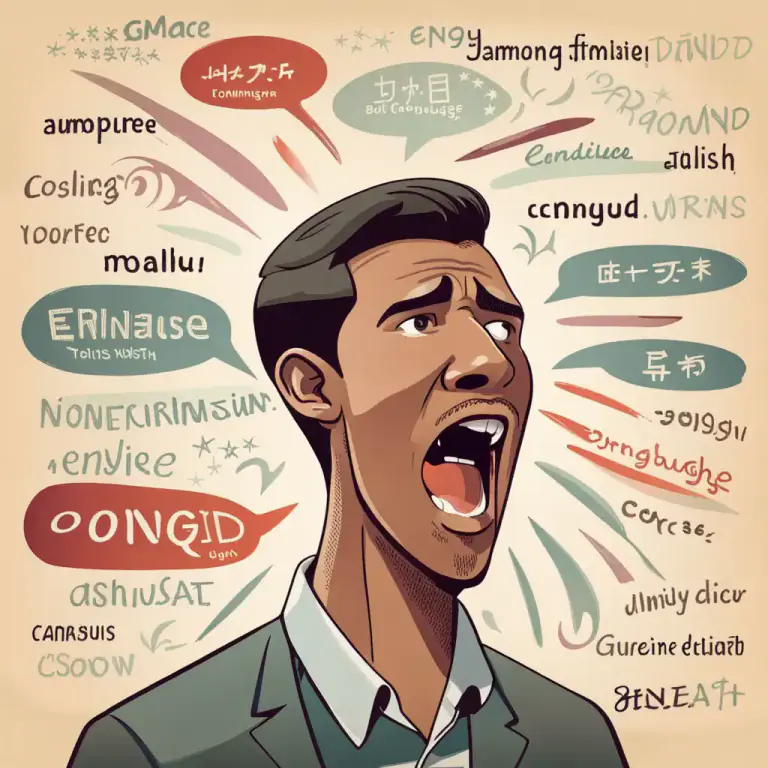 Visual representation of "tongue" - A language or dialect.