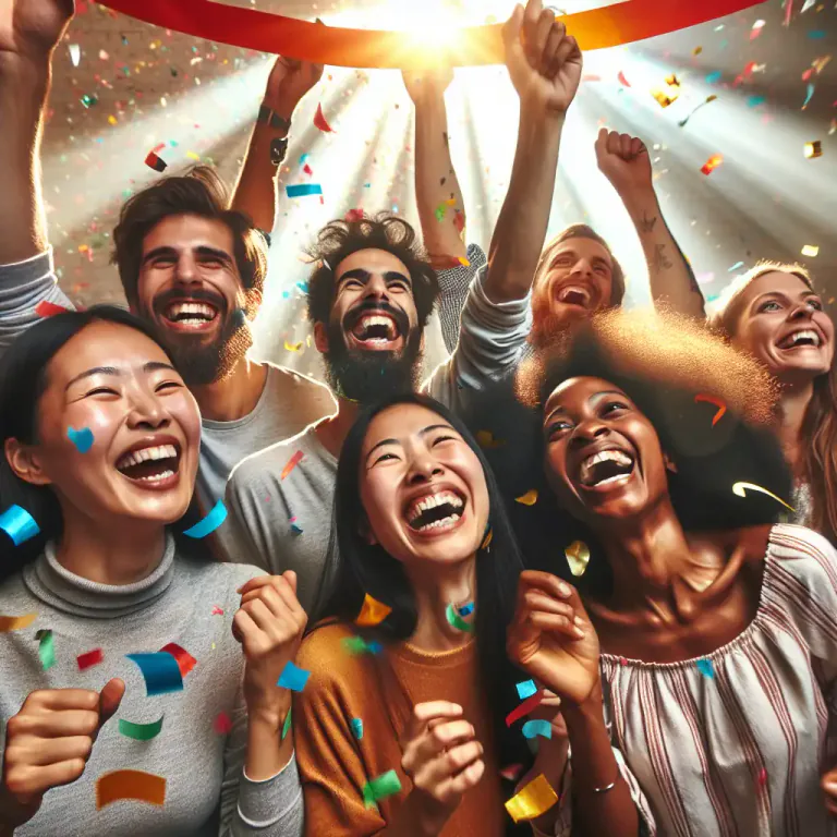 Visual representation of "glad" - Giving pleasure; causing joy or satisfaction.