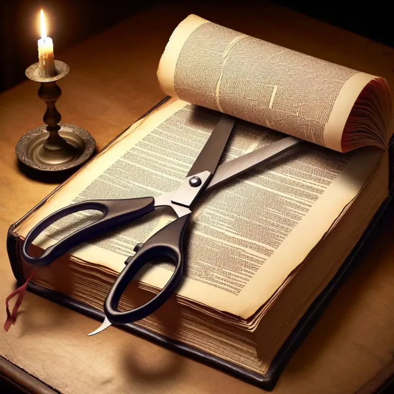 Visual representation of "excise" - To officially remove or eliminate something, especially from a written work or record.