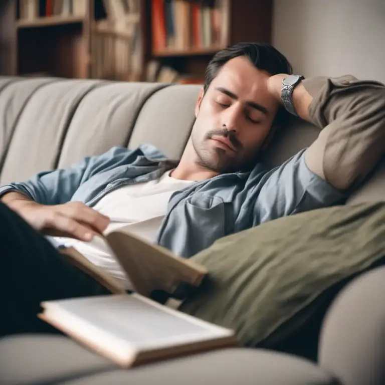 Visual representation of "snooze" - To sleep lightly or briefly, especially during the daytime.