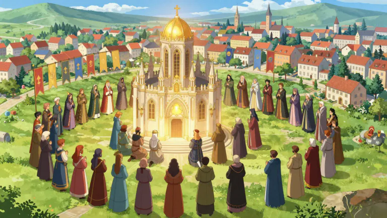 Visual representation of "christendom" - The internationally united group of all Christian individuals or countries.