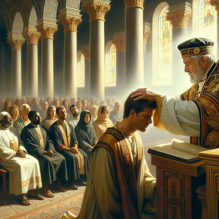 Visual representation of "confirm" - In a religious context, it means to make a Christian baptism complete by confirming faith in God.