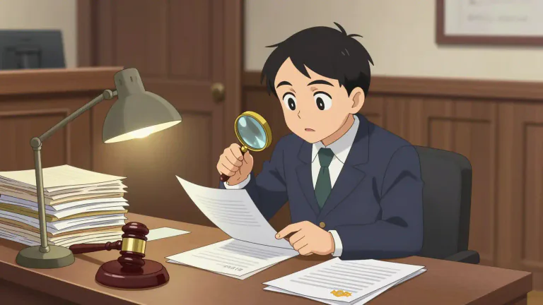 Visual representation of "examiner" - A person who investigates and reports on a case or situation for a court or other official body