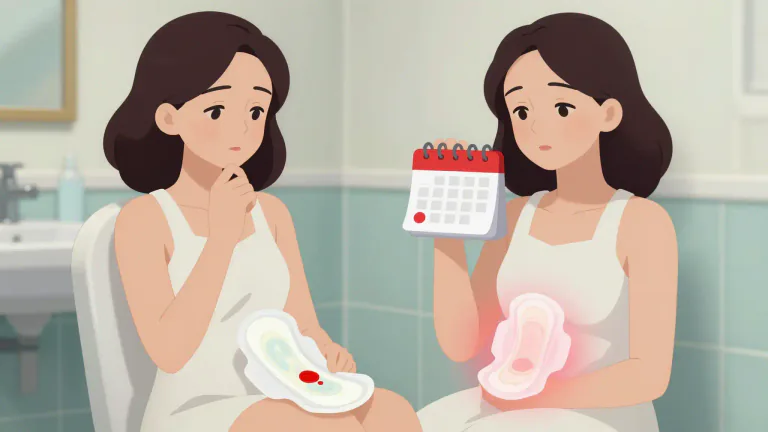Visual representation of "menses" - The regular process of blood and other materials leaving the body of a woman who is not pregnant. This usually happens every month.