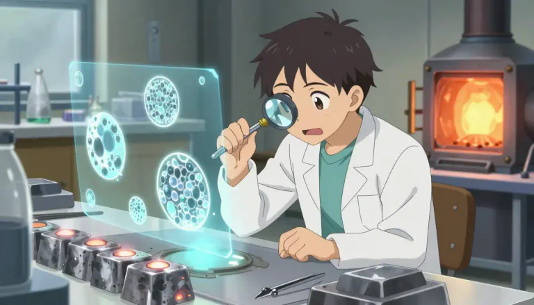 Visual representation of "metallurgist" - A scientist who studies metals and their properties