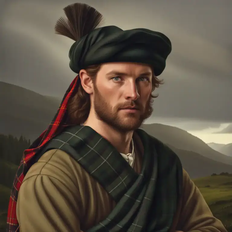 Visual representation of "bonnet" - A type of headgear for male Scottish Highland dress.