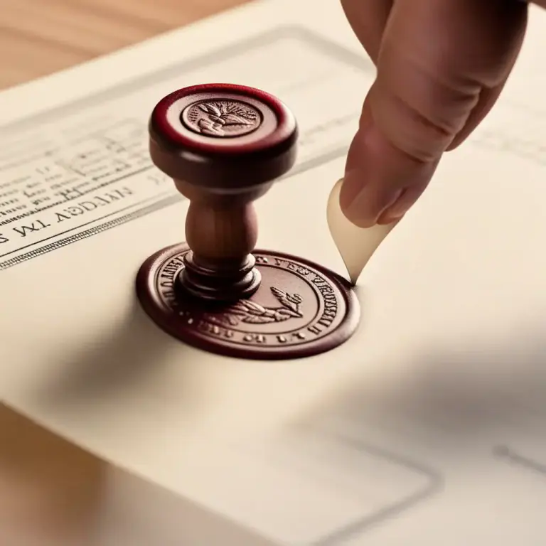 Visual representation of "stamp" - To mark an object by pressing a shaped tool against it, often to show it is genuine or approved.