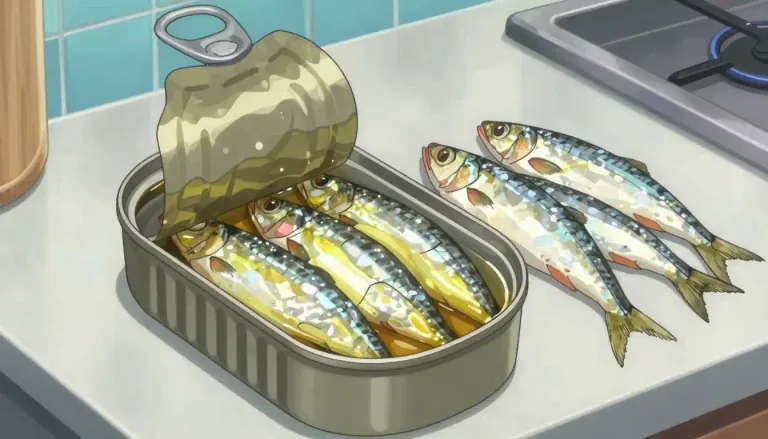 Visual representation of "pilchard" - A type of fish that lives in the sea and is often canned and eaten.