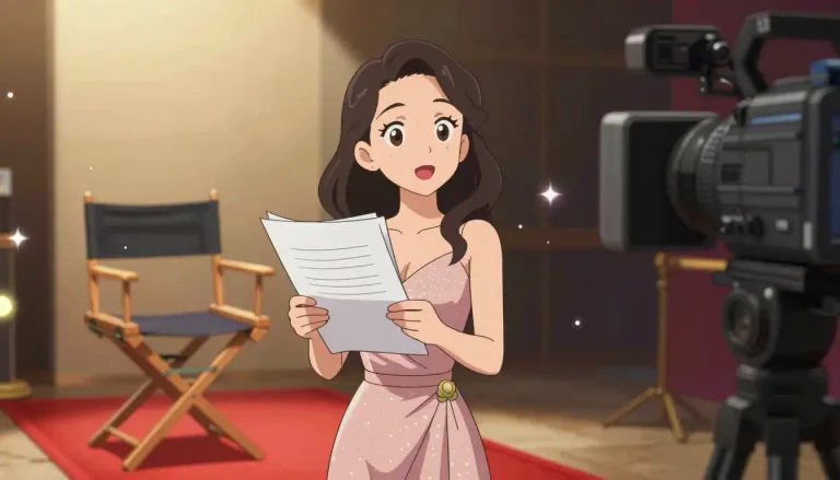 Visual representation of "starlet" - A young actress with the potential to become a star