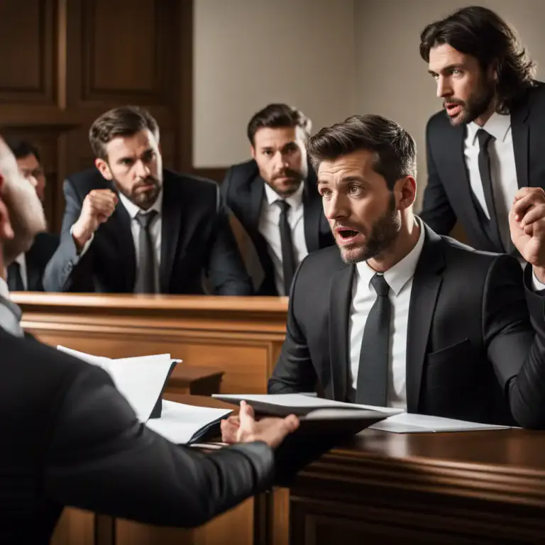Visual representation of "defence" - The argument or evidence provided by someone being accused in a court