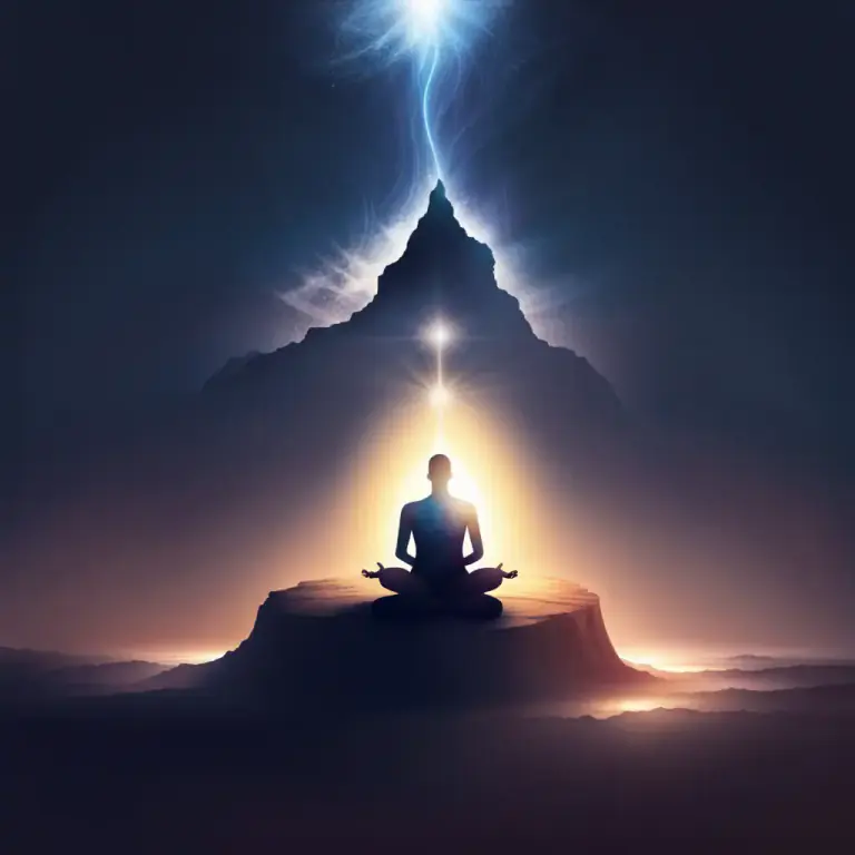 Visual representation of "transcend" - In religion, to go beyond the ordinary and reach a superior or ultimate state