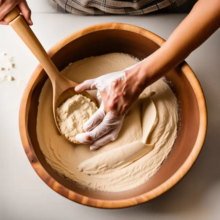 Visual representation of "mix" - In cooking, to combine ingredients.