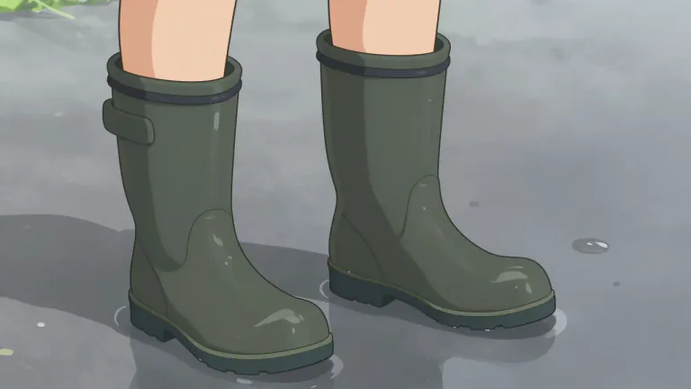 Visual representation of "overshoe" - A protective covering worn over a shoe to keep it dry or clean.