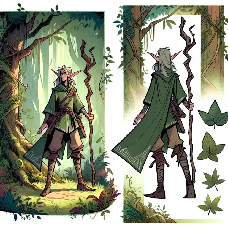 Visual representation of "elfin" - Another term for an elf, especially in fantasy literature or role-playing games.