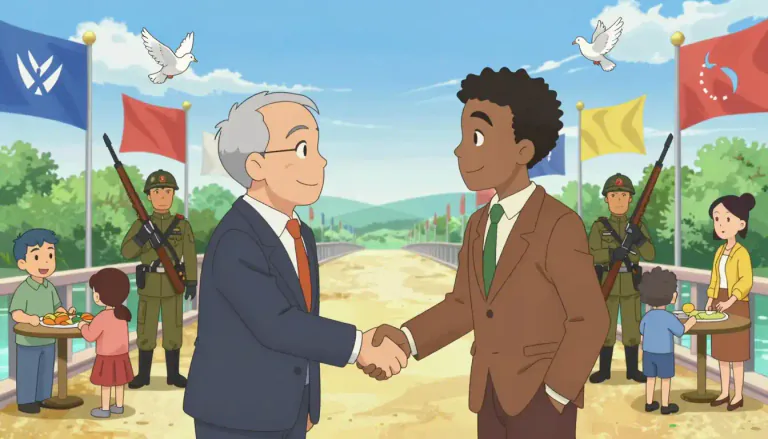 Visual representation of "amity" - Friendship or peaceful harmony