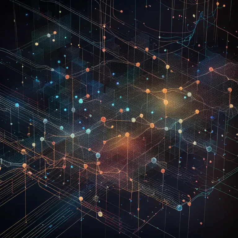 Visual representation of "matrix" - In computing, it is the representation of a complex structure or system.